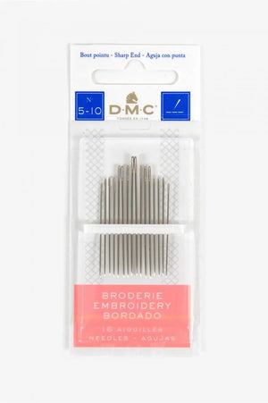 AGHI DA RICAMO CON PUNTA - DMC - Colore: 1765 3 - 16 aghi assortiti misure 5-10 - by LacariaRicami.Store