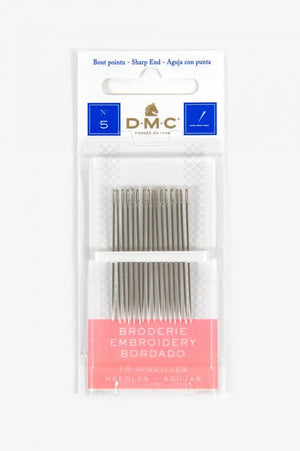 AGHI DA RICAMO CON PUNTA - DMC - Colore: 1765 4 - 16 aghi misura 5 - by LacariaRicami.Store