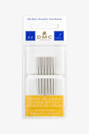 AGHI PER PUNTO CROCE SENZA PUNTA - DMC - Colore: 1771 1 - 6 aghi misura 22 - by LacariaRicami.Store