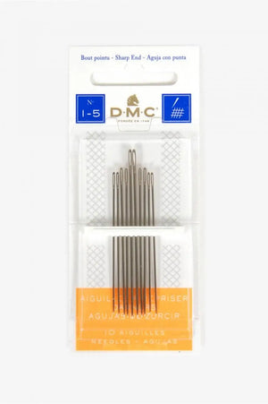 AGHI RAMMENDO CON PUNTA - DMC - Colore: 1769 1 - 10 aghi assortiti misura 1-5 - by LacariaRicami.Store