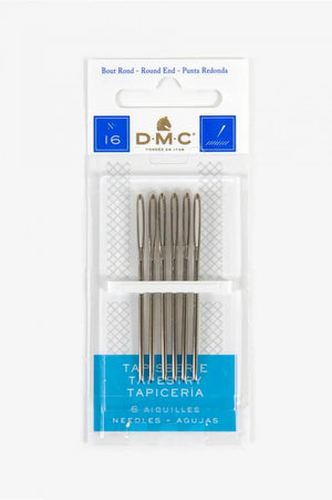 AGHI Da Tappezzeria Senza Punta - DMC - Colore: 1767 2 - 6 aghi misura 16 - by LacariaRicami.Store