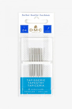 AGHI Da Tappezzeria Senza Punta - DMC - Colore: 1767 7 - 6 aghi misura 24 - by LacariaRicami.Store