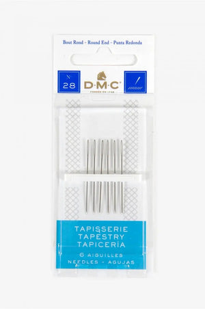AGHI Da Tappezzeria Senza Punta - DMC - Colore: 1767 9 - 6 aghi misura 28 - by LacariaRicami.Store