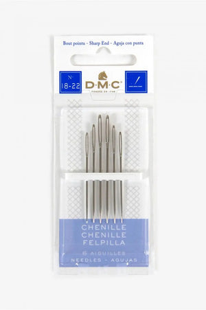 AGHI VELLUTO CON PUNTA - DMC - Colore: 1768 1 - 6 aghi misura 18-22 - by LacariaRicami.Store