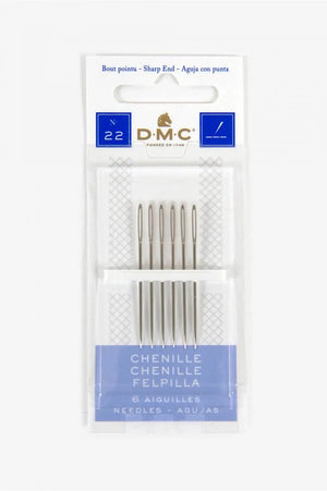 AGHI VELLUTO CON PUNTA - DMC - Colore: 1768 4 - 6 aghi misura 22 - by LacariaRicami.Store