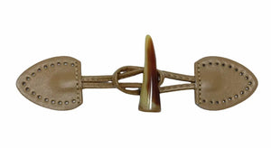 Bottone ALAMARO CORNO - Colore: 20 - BEIGE - by LacariaRicami.Store