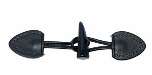 Bottone ALAMARO CORNO - Colore: 90 - NERO - by LacariaRicami.Store
