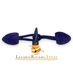 Bottone ALAMARO CORNO Camoscio - Colore: 09 - VIOLA - by LacariaRicami.Store