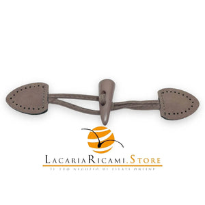 Bottone ALAMARO CORNO Camoscio - Colore: 26 - GRIGIO - by LacariaRicami.Store