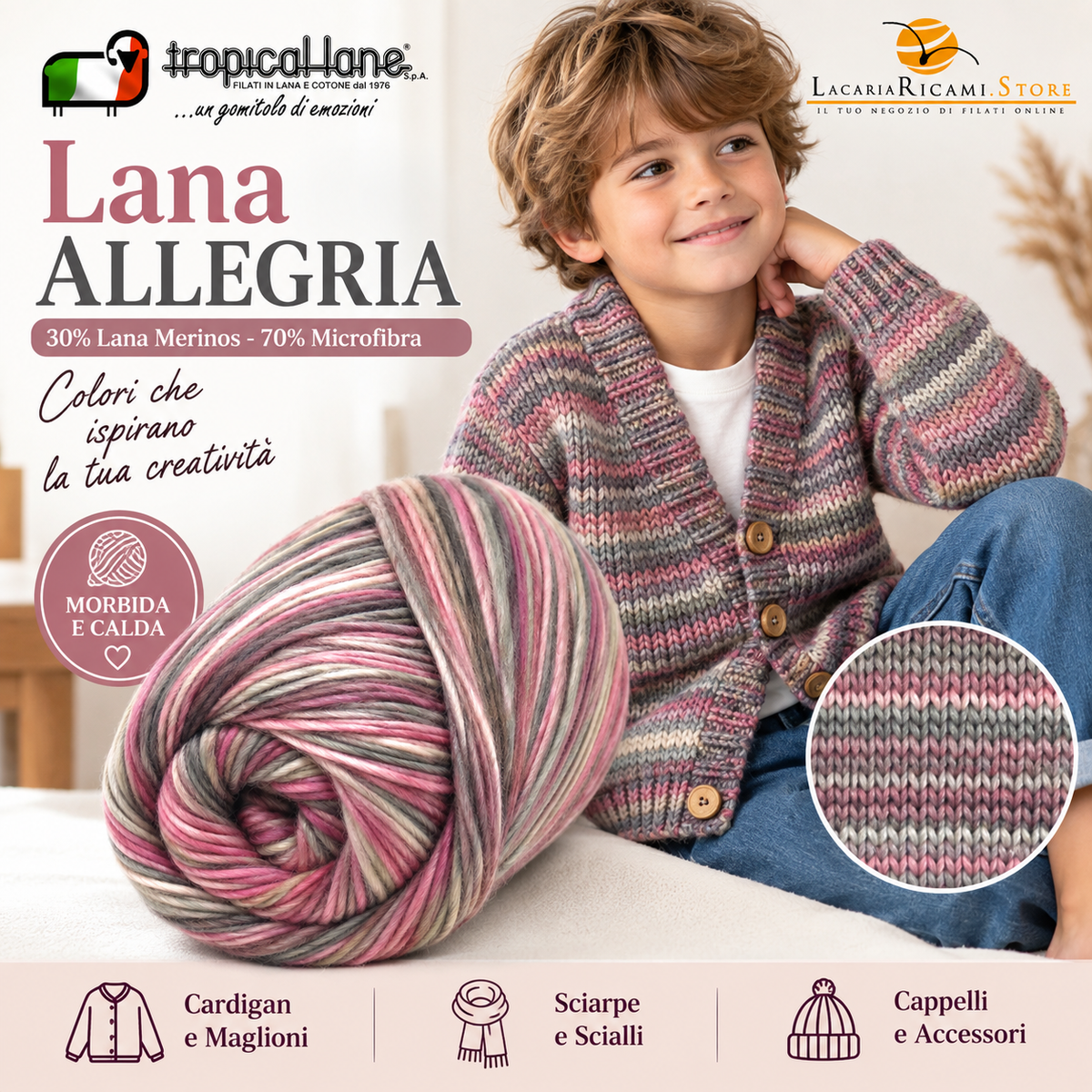 Lana ALLEGRIA - Tropical Lane - Colore: - by LacariaRicami.Store