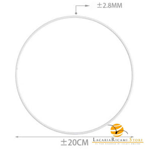 ANELLI in Metallo - Per Progetti Creativi - Colore: BIANCO - 20 Cm x 2.8 mm - by LacariaRicami.Store