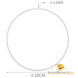 ANELLI in Metallo - Per Progetti Creativi - Colore: BIANCO - 20 Cm x 3.5 mm - by LacariaRicami.Store