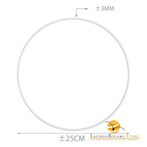 ANELLI in Metallo - Per Progetti Creativi - Colore: BIANCO - 25 Cm x 3.0 mm - by LacariaRicami.Store