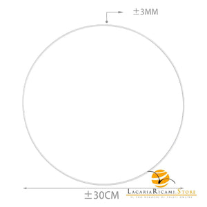 ANELLI in Metallo - Per Progetti Creativi - Colore: BIANCO - 30 Cm x 3.0 mm - by LacariaRicami.Store