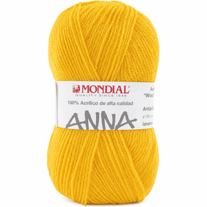 Lana ANNA NEW - Mondial - Colore: 257 - GIALLO GIRASOLE - by LacariaRicami.Store