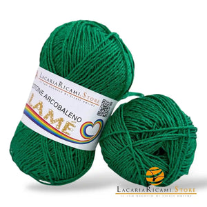 Cotone ARCOBALENO LAMÉ - LacariaRicami.Store L110 - VERDE LAMÉ VERDE - LacariaRicami.Store