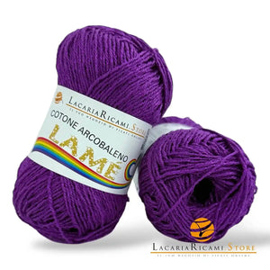 Cotone ARCOBALENO LAMÉ - LacariaRicami.Store L111 - VIOLA LAMÉ VIOLA - LacariaRicami.Store