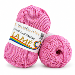 Cotone ARCOBALENO LAMÉ - LacariaRicami.Store - Colore: L105 - ROSA LAMÉ ORO - by LacariaRicami.Store