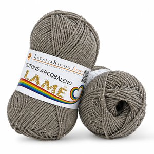 Cotone ARCOBALENO LAMÉ - LacariaRicami.Store - Colore: L109 - TORTORA LAMÉ TORTORA - by LacariaRicami.Store