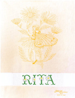 AsciugaPiatti RITA - F.lli Graziano - Colore: V.2 - GIALLO - by LacariaRicami.Store