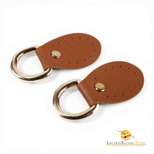 Attacco Ponticello 25x57mm - EcoPelle | MAF Accessories - Colore: MARRONCINO - by LacariaRicami.Store