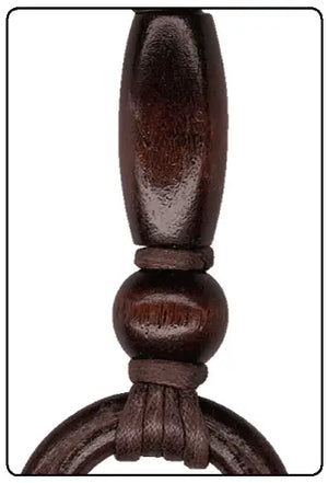 SET 2 MANICI IN Legno|Corda 55 Cm - 954000 - Colore: CAFFÉ - by LacariaRicami.Store