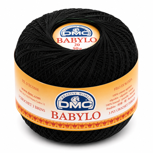 Filo di Scozia Babylo N°20 - DMC - Colore: 310 - NERO - by LacariaRicami.Store