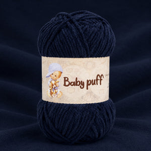 Ciniglia BABY PUFF - Silke - Colore: 615 - BLU SCURO - by LacariaRicami.Store
