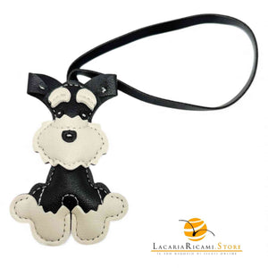 BAG CHARMS in EcoPelle - CANE 🐶 NERO - LacariaRicami.Store