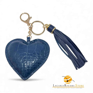 BAG CHARMS in EcoPelle - CUORE ♥️ - Colore: BLU - by LacariaRicami.Store