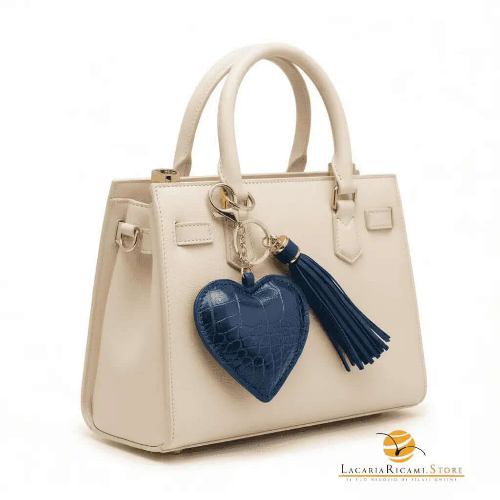 BAG CHARMS in EcoPelle - CUORE ♥️ - Colore: - by LacariaRicami.Store