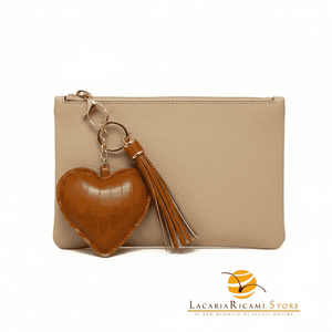 BAG CHARMS in EcoPelle - CUORE ♥️ - LacariaRicami.Store