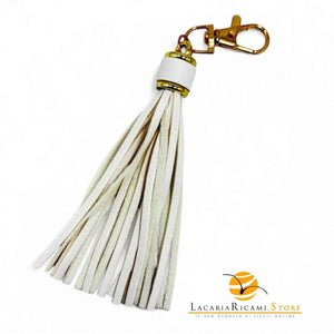BAG CHARMS in EcoPelle - FIOCCO - Colore: PANNA - by LacariaRicami.Store