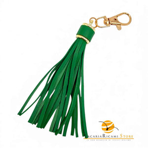BAG CHARMS in EcoPelle - FIOCCO VERDE - LacariaRicami.Store