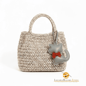 BAG CHARMS in EcoPelle - GATTO 🐈 - LacariaRicami.Store