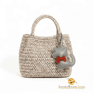 BAG CHARMS in EcoPelle - GATTO 🐈 - Colore: - by LacariaRicami.Store