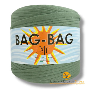 Fettuccia BAG-BAG - Miss Tricot Filati - Colore: 075 - VERDE SALVIA SCURO - by LacariaRicami.Store