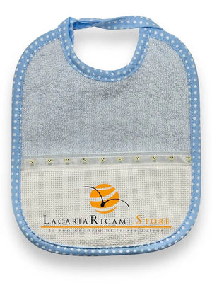 BAVAGLINO con Tela Aida RICAMABILE Orsetto 20x17cm - - LacariaRicami.Store