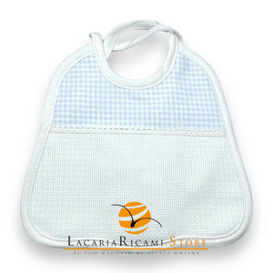 BAVAGLINO con Tela Aida RICAMABILE 21×20 JERSEY QUADRETTI - - LacariaRicami.Store