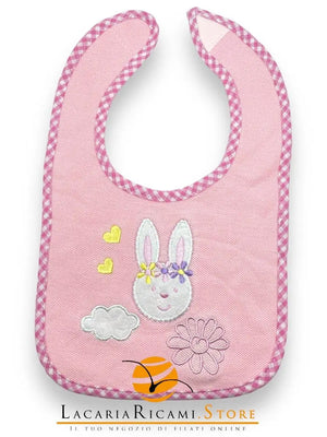 BAVAGLINO Orso/Coniglio Con Velcro 15x18cm - - LacariaRicami.Store
