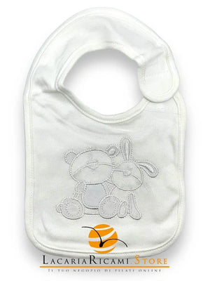 BAVAGLINO Orso e Coniglio Con Velcro 19x16cm - - LacariaRicami.Store
