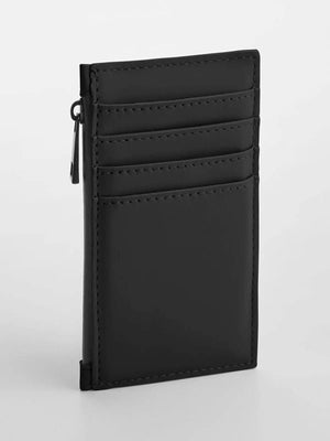 PORTA Carte Opaco - BagBase - Colore: NERO - CERNIERA NERA - by LacariaRicami.Store