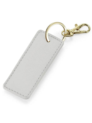 Portachiavi Boutique Key Clip RETTANGOLARE - BagBase - Colore: GRIGIO CHIARO - AGGANCIO ORO - by LacariaRicami.Store