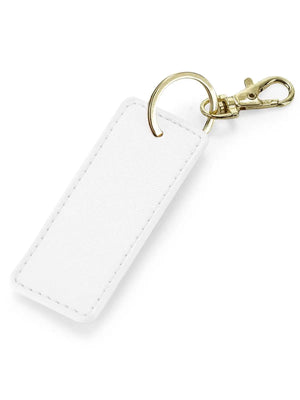 Portachiavi Boutique Key Clip RETTANGOLARE - BagBase - Colore: BIANCO - AGGANCIO ORO - by LacariaRicami.Store