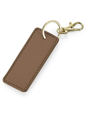 Portachiavi Boutique Key Clip RETTANGOLARE - BagBase - Colore: MARRONE - AGGANCIO ORO - by LacariaRicami.Store