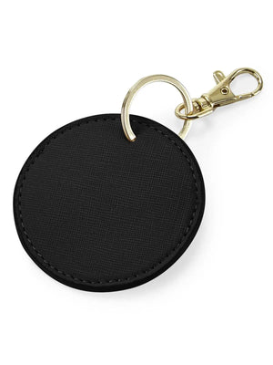 Portachiavi Boutique Circular Key Clip TONDO - BagBase - Colore: NERO - AGGANCIO ORO - by LacariaRicami.Store