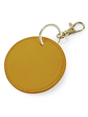Portachiavi Boutique Circular Key Clip TONDO - BagBase - Colore: MOSTARDA - AGGANCIO ORO - by LacariaRicami.Store