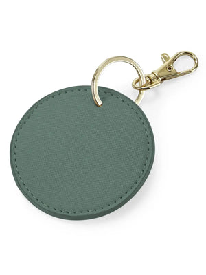 Portachiavi Boutique Circular Key Clip TONDO - BagBase - Colore: VERDE SALVIA - AGGANCIO ORO - by LacariaRicami.Store