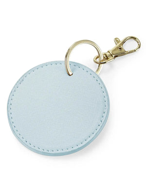 Portachiavi Boutique Circular Key Clip TONDO - BagBase - Colore: AZZURRO - AGGANCIO ORO - by LacariaRicami.Store