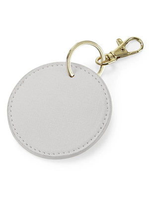 Portachiavi Boutique Circular Key Clip TONDO - BagBase - Colore: GRIGIO CHIARO - AGGANCIO ORO - by LacariaRicami.Store